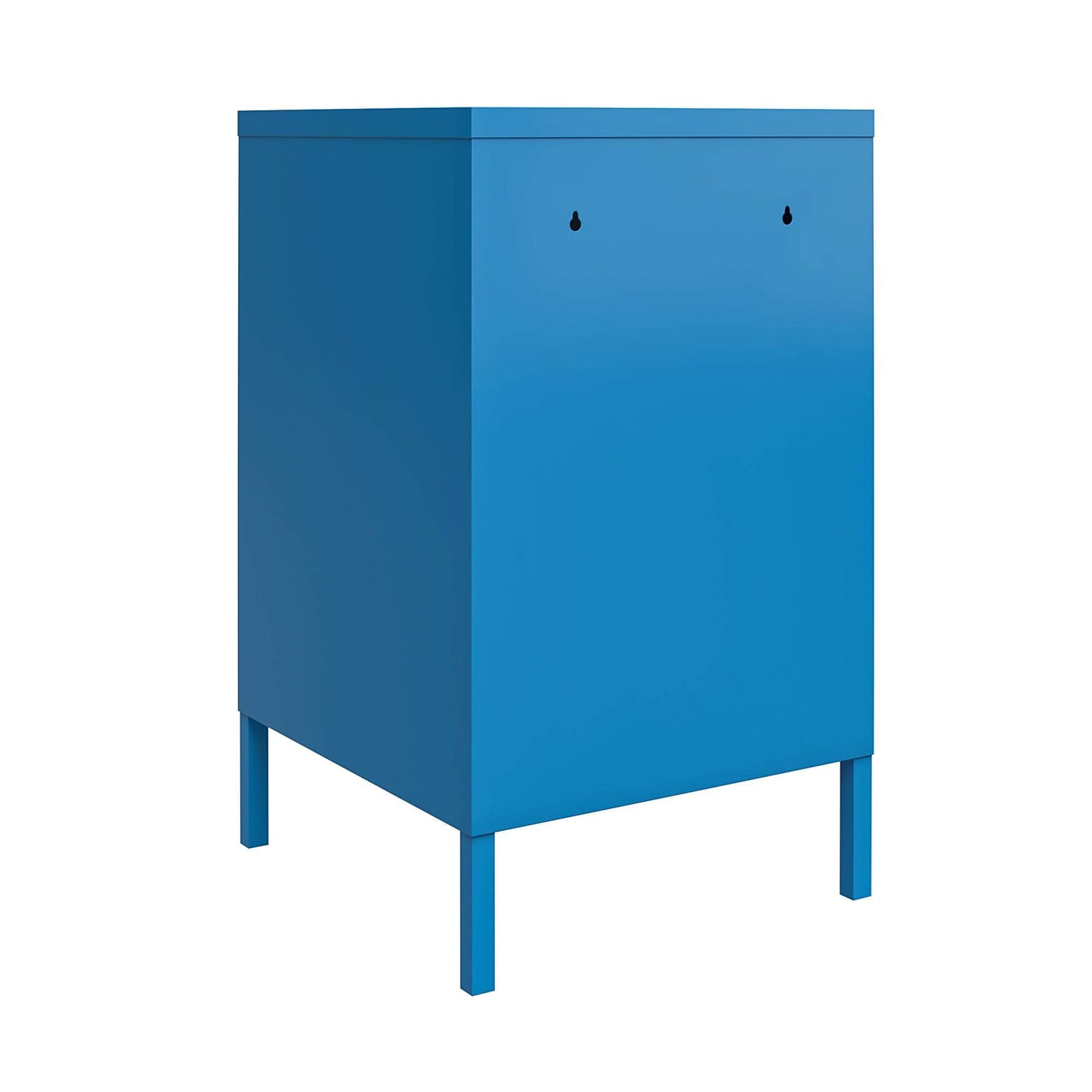 DHP Furniture Cache Metal Locker End Table Blue