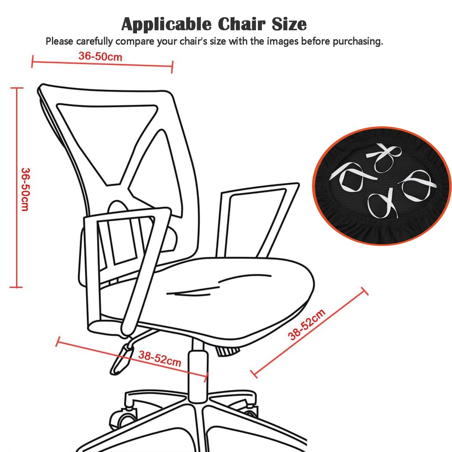 FYTXSZ Chair Covers Spandex Office Computer Chair Cover Stretch Removable Washable Rotate Swivel Chair Protective Covers (Purple)