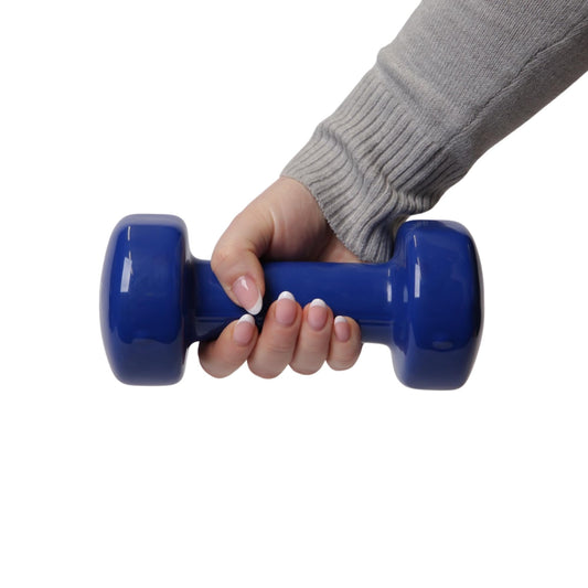 Vinyl Dumbbell Weights | Set Of Hand Weights | Home Gym Equipment | Comfortable grip (3, Kilograms)