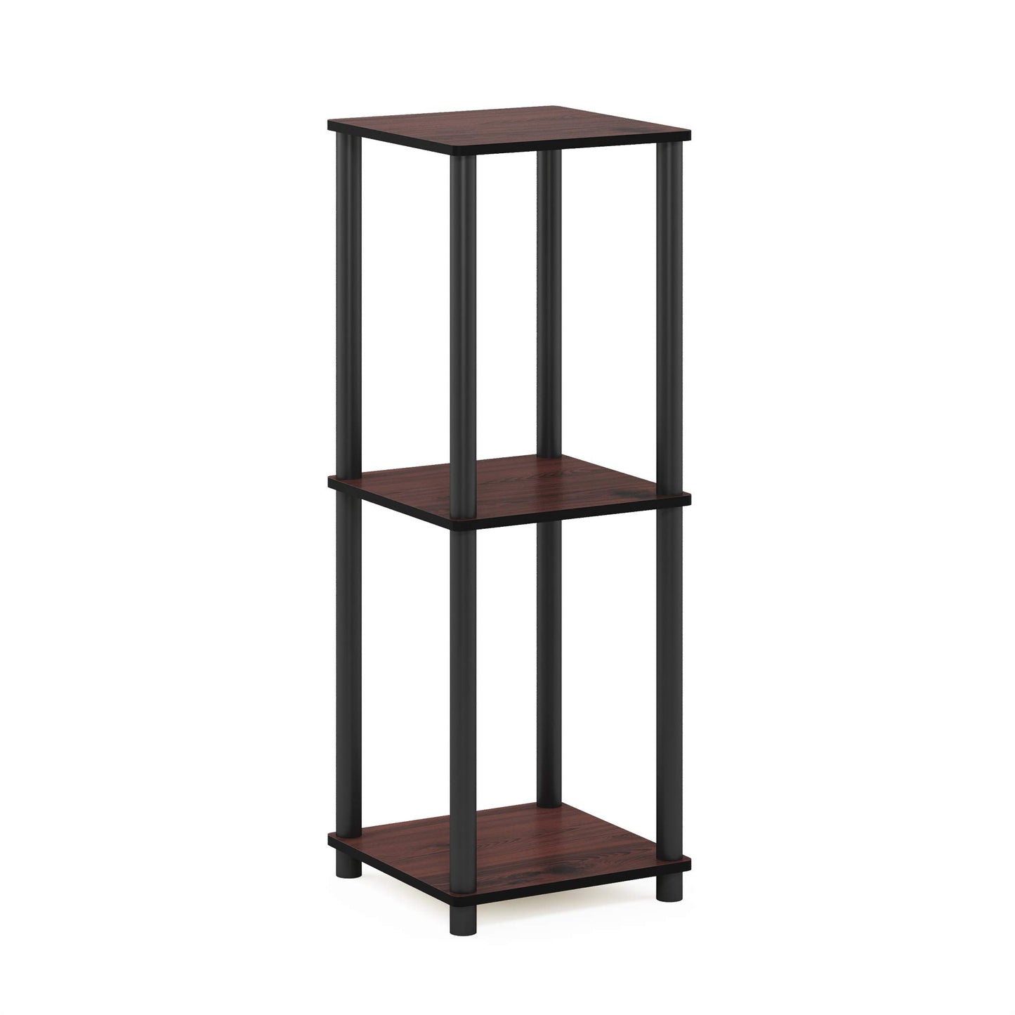 Furinno TURN-N-TUBE Side Table Set of 2, 2-Tier Stackable End Table with Open Shelf, Toolless Night Stand, Bedside Table, for Living Room, Bedroom