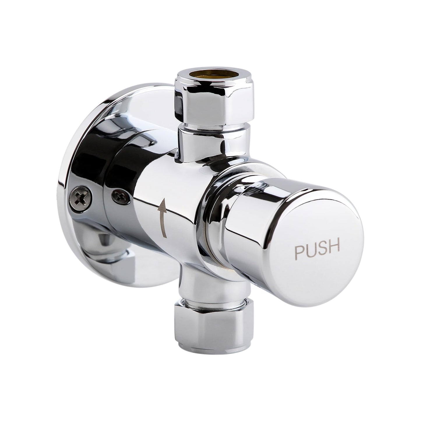 ENKI, Vision, BT4023, Chrome, Self-Closing Delay Action Shower Tap, Solid Brass Non-Concussive Shower Valve Tap, Push Button Bathroom Shower Valve,