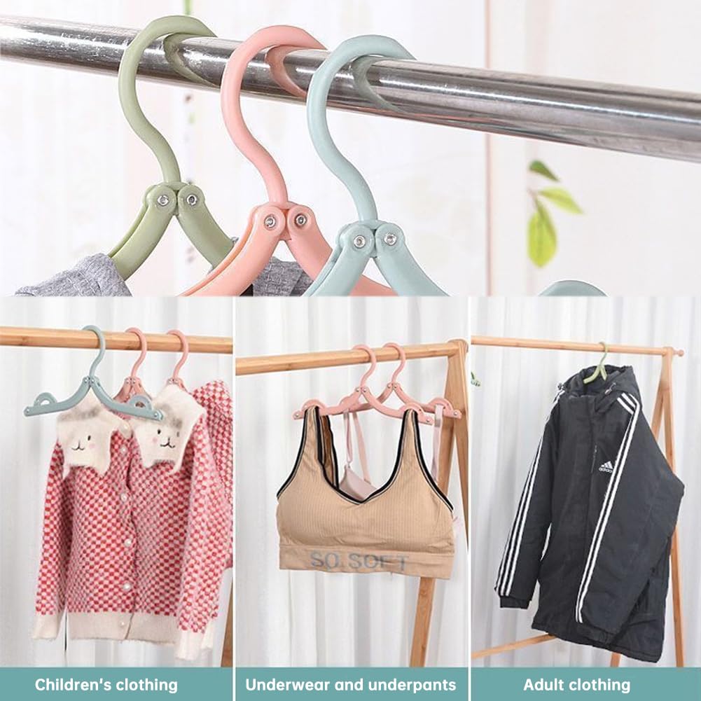 12Pcs Travel Hangers, Folding Clothes Hangers Portable Coats Hangers