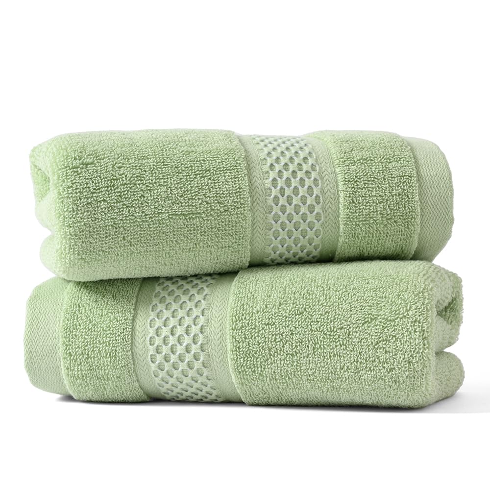 sense gnosis Grey Hand Towel Set of 2 Soft Absorbent Face Towels 100% Cotton Decorative Hand Towels for Bathroom Shower 13 X 29 Inch
