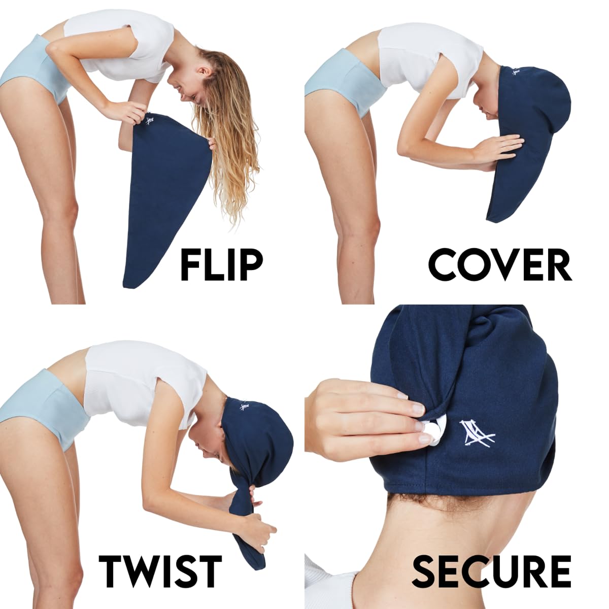 Dock & Bay Turban Hair Towel - For Home & the Beach - Super Absorbent, Quick Dry - Miami Morning, One Size