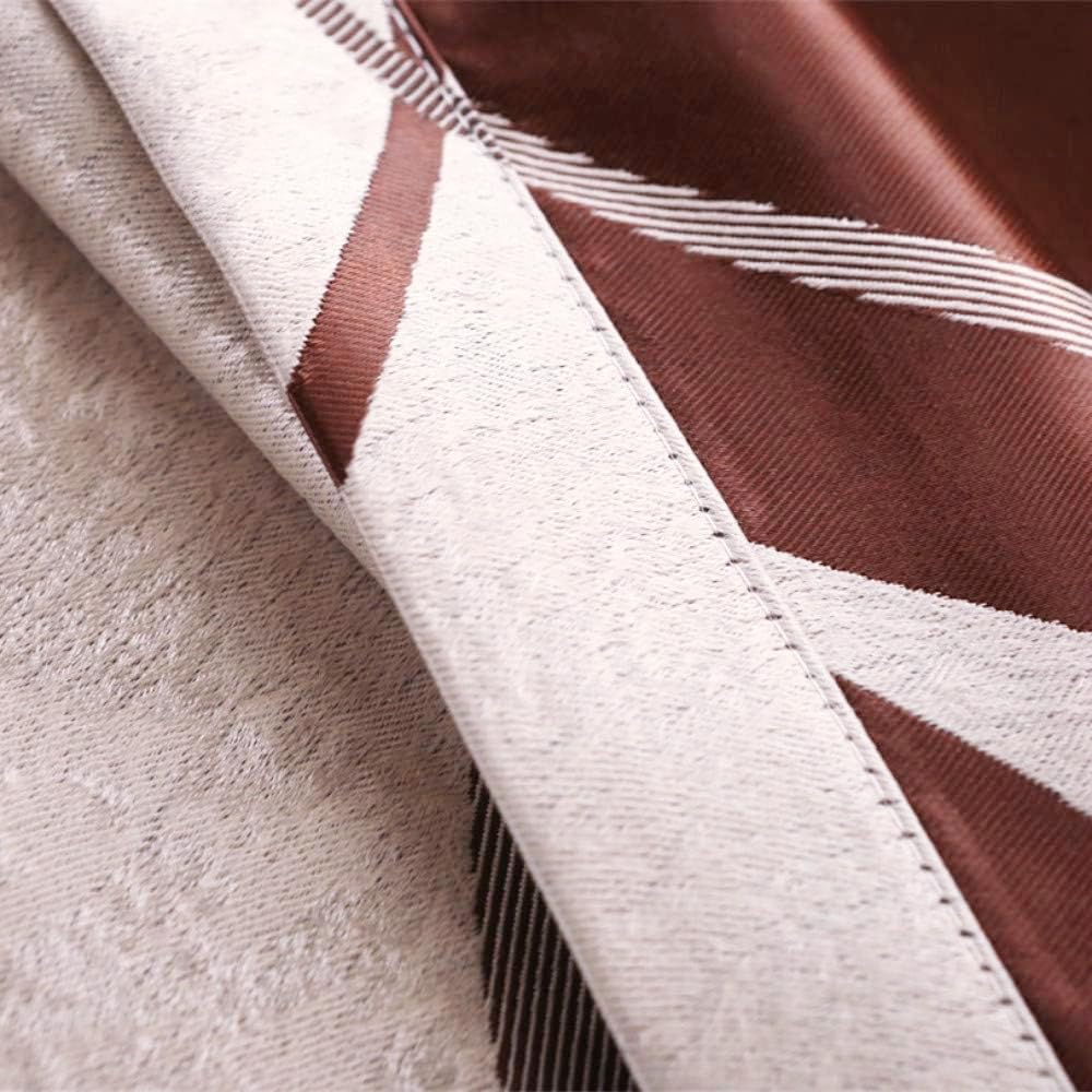 2 Panels Set Modern Striped Curtains for Living Room (Coffee, 2 x 66x72 Inch)