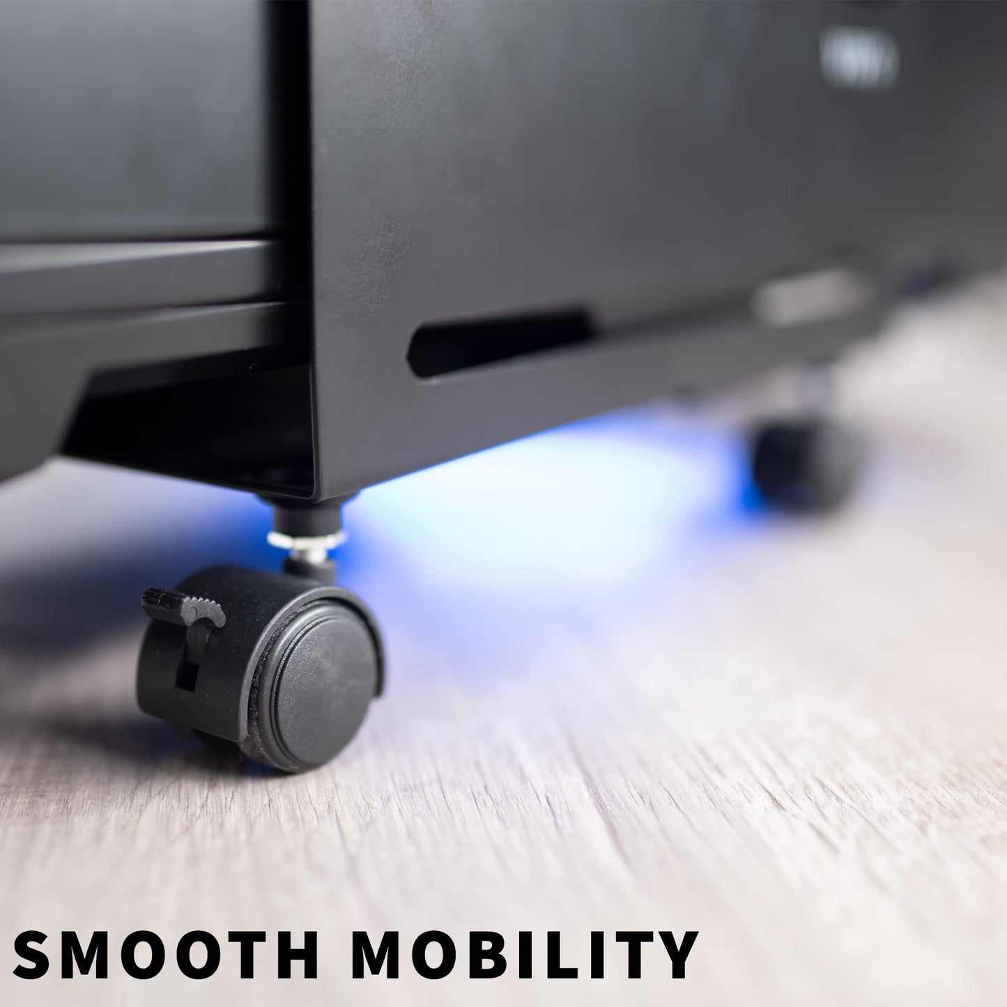 VIVO Large Computer Tower Desktop ATX-Case, CPU Steel Rolling Stand, 7.8 to 14 inch Wide Adjustable Mobile Cart Holder with Locking Caster Wheels