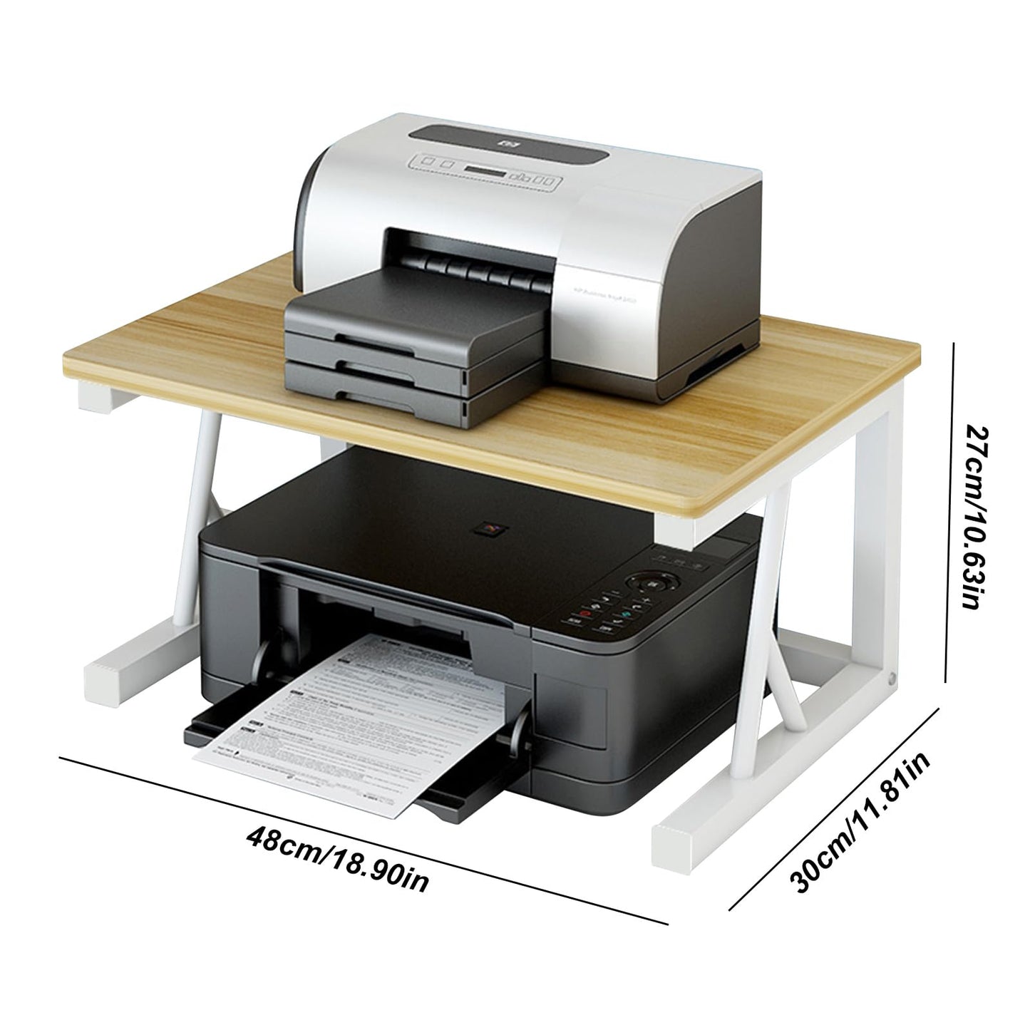 Desktop Printer Stand Holder,2 Tier Multi- Purpose Desk Organizer Storage