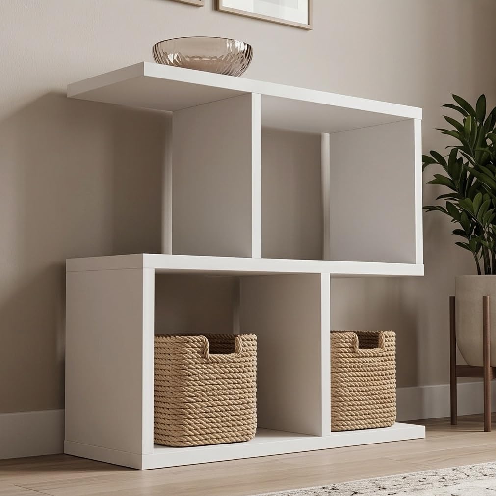 Narrow Side Table Eden 60, Slim Bedside Table, 2 Tier Sofa End Table with Storage Shelf, Small Accent Table, Plant Stand for Living Room, Bedroom