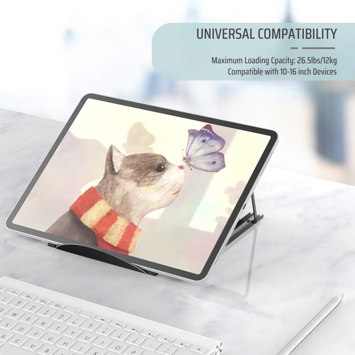 Lidasen Laptop Stand Tablet,Foldable Portable Ventilated Desktop Laptop Holder, Cooling Stand (10"-15.6") compatible with Dell XPS, HP
