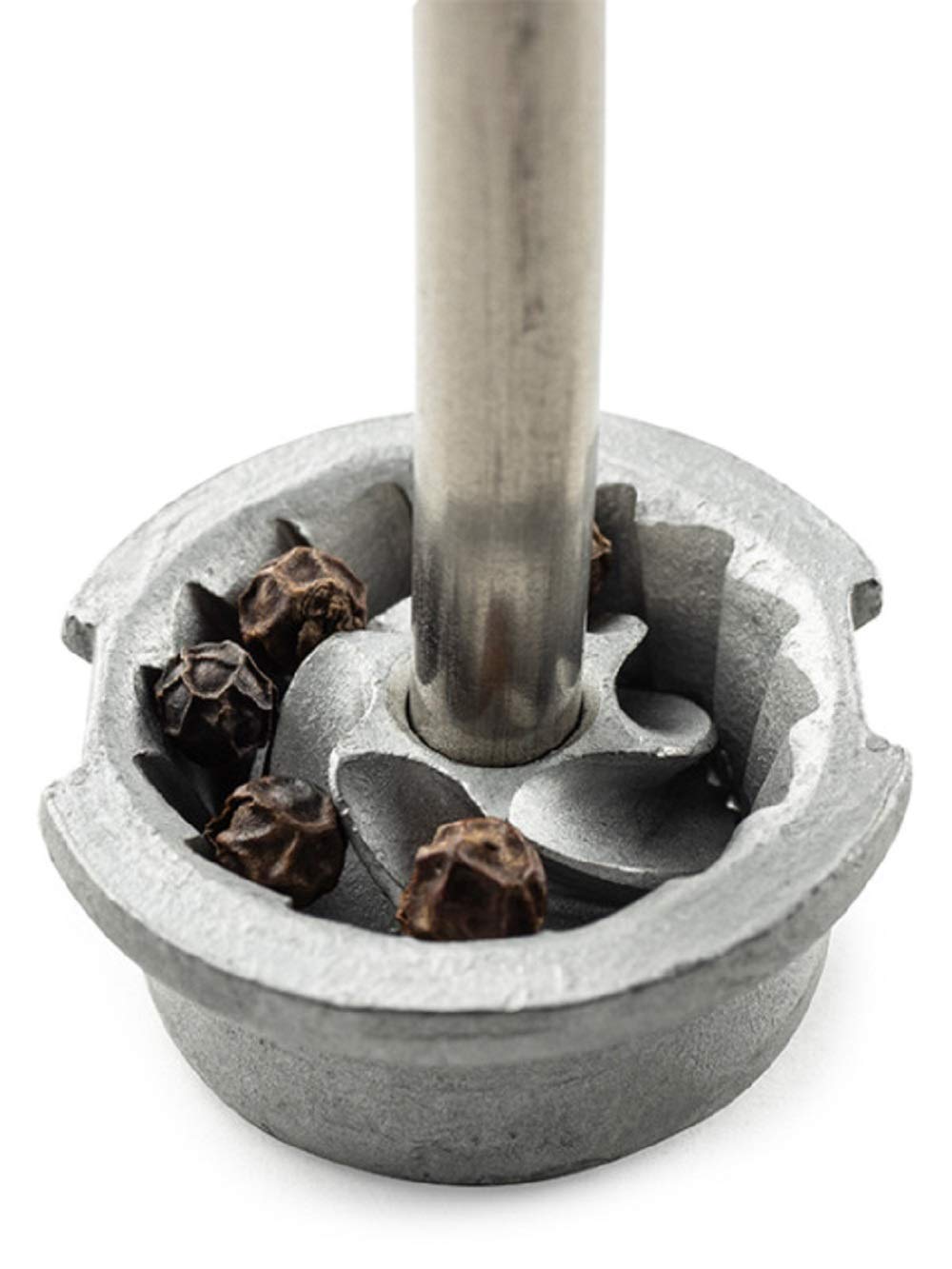 Peugeot - Bali Manual Pepper Mill - Adjustable Grinder - Cast Iron, Orange, 8 cm