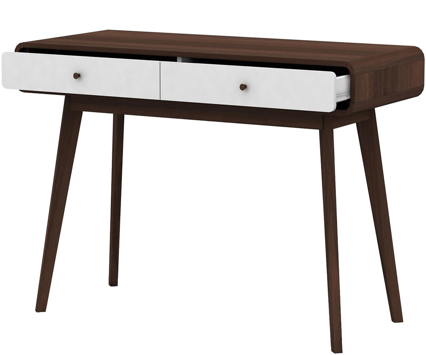DHP Furniture Cassie Desk, Walnut White, 50x120x79cm (DxWxH)
