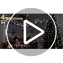 Ollny 30m 300 LED Fairy Lights Mains Powered, Outdoor Waterproof String Light with Remote/Plug/Modes/Timer, Bright Cool White Lighting Outside Indoor Garden Tree Party Wedding Decorations