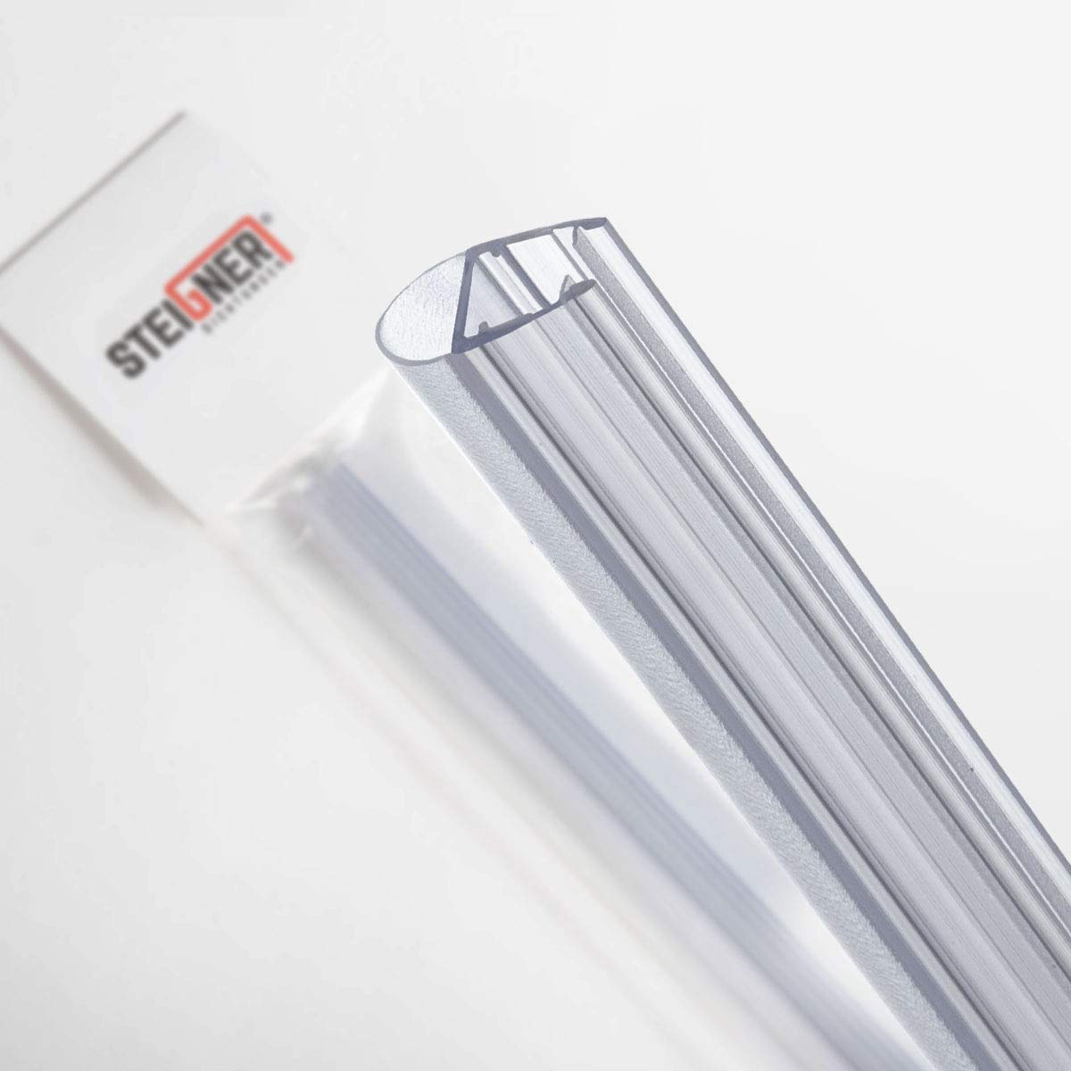 STEIGNER UK07 70cm Shower Seal for 6/7 / 8mm Glass Shower Doors and Panels Stops Leaks and Creates A Barrier