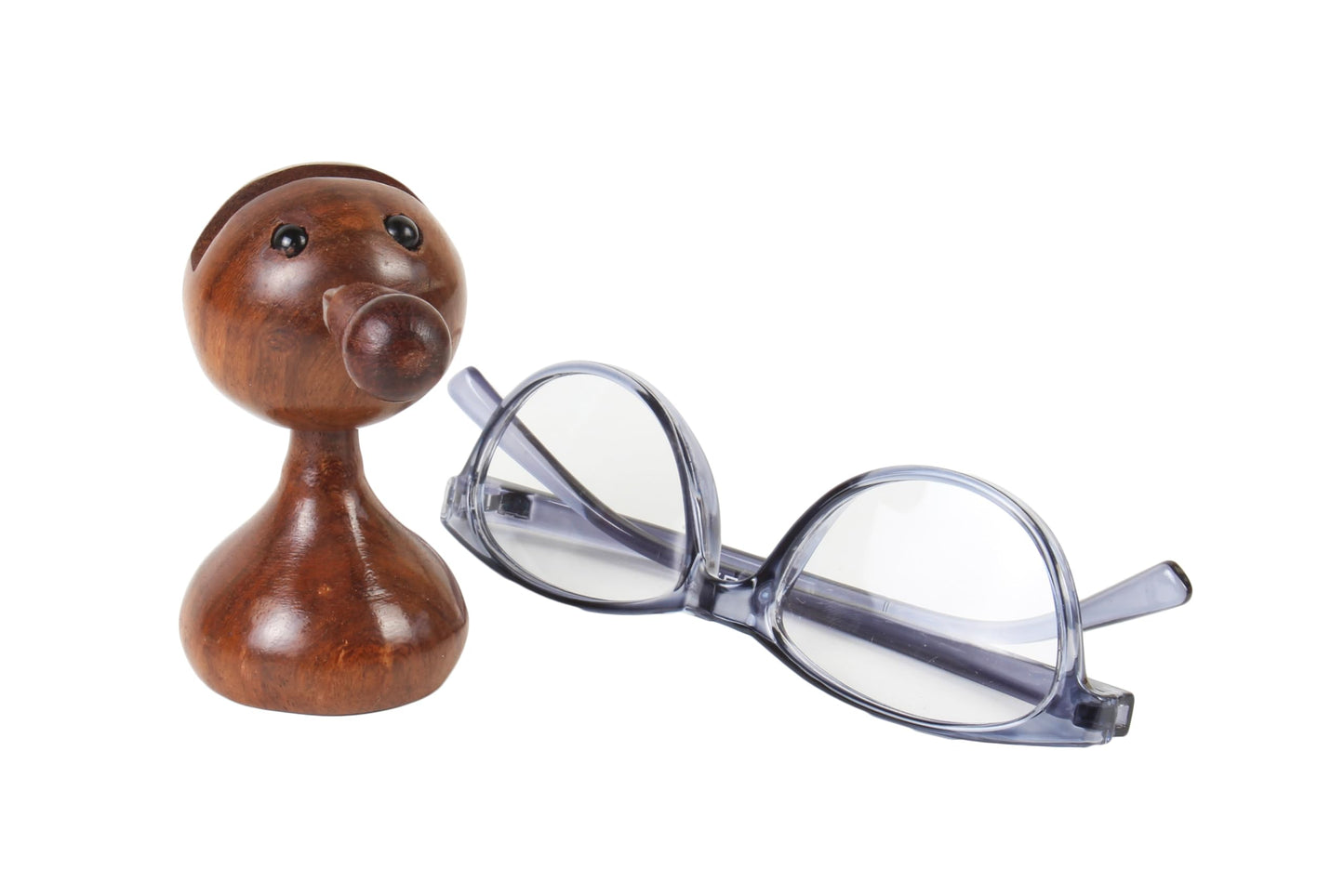 SWACRAFT Wooden Eyeglass Holder Stand—Handmade Bird-Shaped Glasses Holder—Home Living Room Decor Desk Accessories for Office Desk
