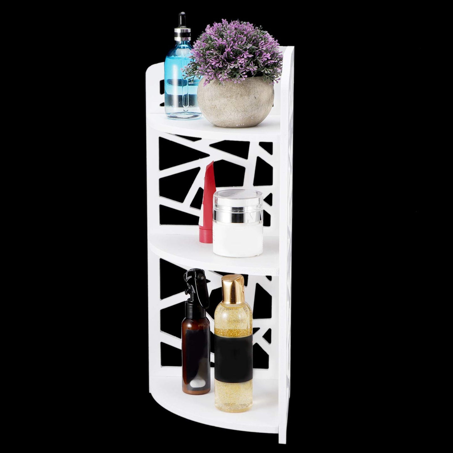 Ejoyous 3 Tier Corner Shelf, Plant Stand Storage Shelf Small Spaces Wall Shelves Corner Shelves for Bathroom Storage and Living Room 7.3 X 18.5 X 7.1