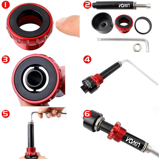 Lixada Bicycle Bearing Press Kit Bike Bottom Bracket Install and Removal Tool Kit Bike Bottom Bracket Remover for BB86/BB30/BB91/BB92/PF30