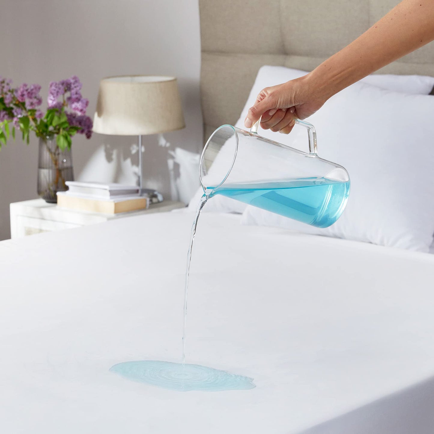 Pikolin Home - Sanitary Mattress Protector – Waterproof, Breathable, white Cama 80-80 x 190/200 cm white