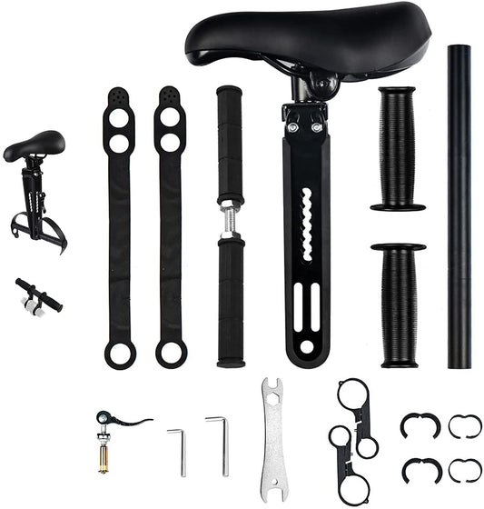 Kids Bike Seat for Mountain Bikes, Detachable Front Mounted Bicycle Seats for Children 2-5 Years Old (Seat & Handle) (Seat & Handle) (Seat & Handle)