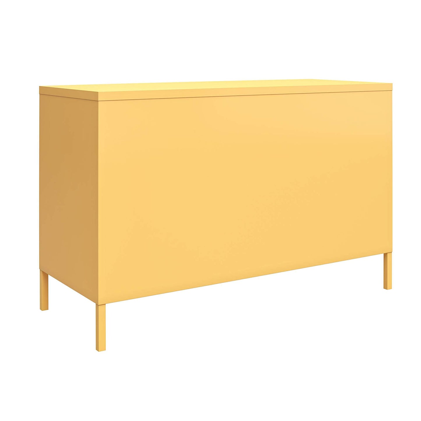 DHP Furniture Cache 2 Door Metal Locker Accent Cabinet Yellow