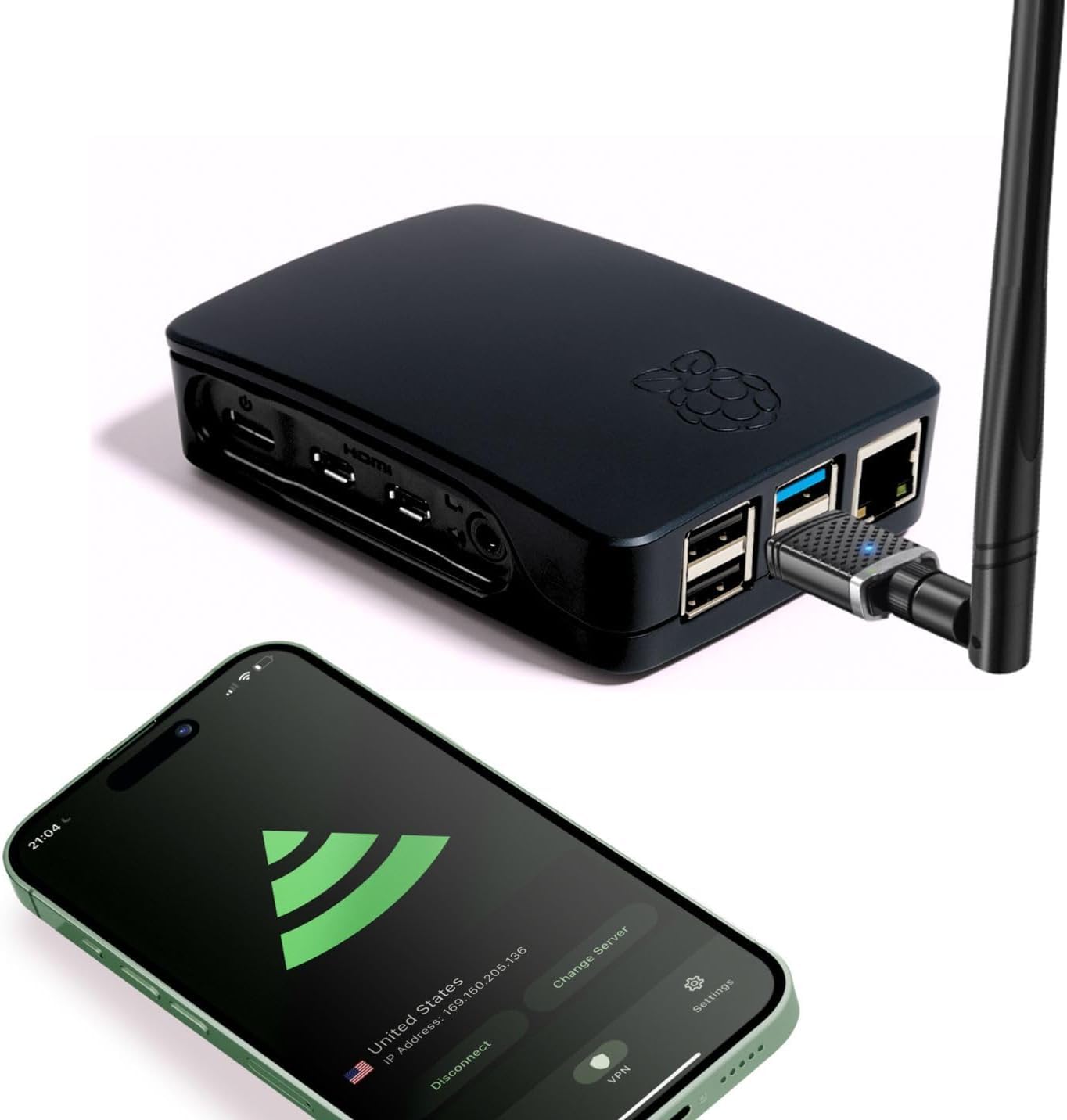 Pyramid Pi 4000 (Raspberry Pi Powered) Superfast VPN Travel Router | Dual-Band Portable WiFi Router for Travel, OpenWrt Open Source, AdGuard Built-in,
