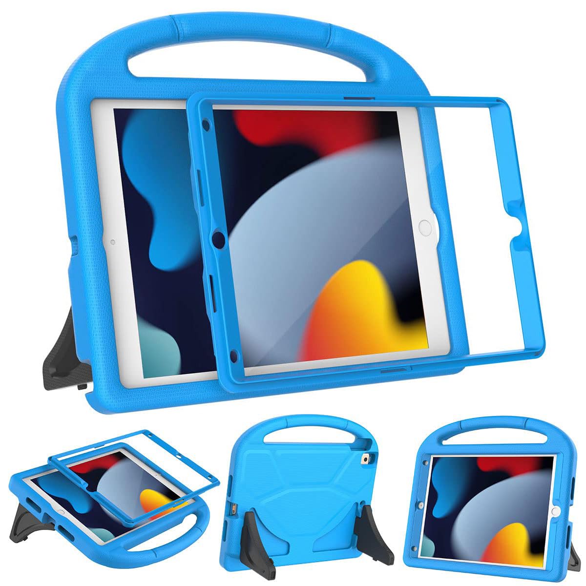 MOXOTEK Kids Case for iPad 9th/8th/7th Generation 10.2 inch 2021/2020/2019, Case for iPad Air 3rd Gen/Pro 10.5 inch, Durable Shockproof Cover with