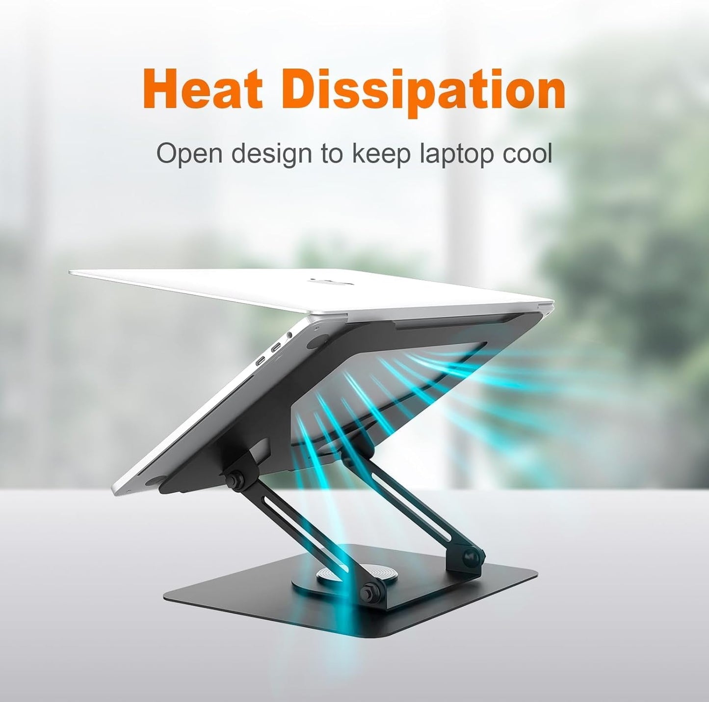 GRIFEMA Laptop Stand for Desk, 360 Swivel Adjustable Height Laptop Stand
