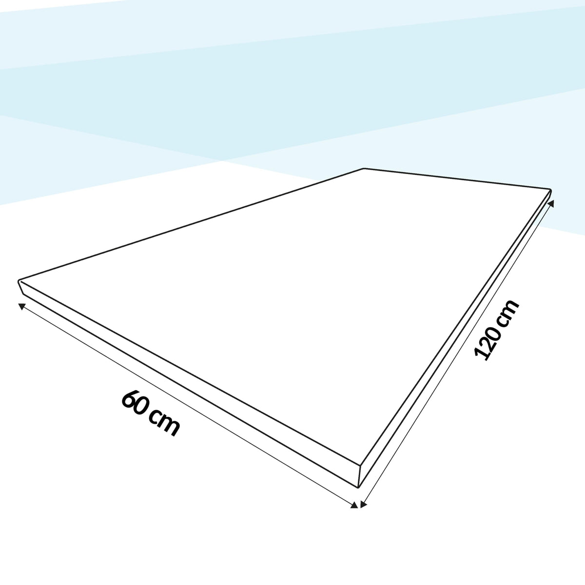 POKAR Table Top 120x60 cm | Desk Top 25 mm Thick | Perfect for Height Adjustable Standing Desk or Dining Table DIY | Durable Laminated Table Top