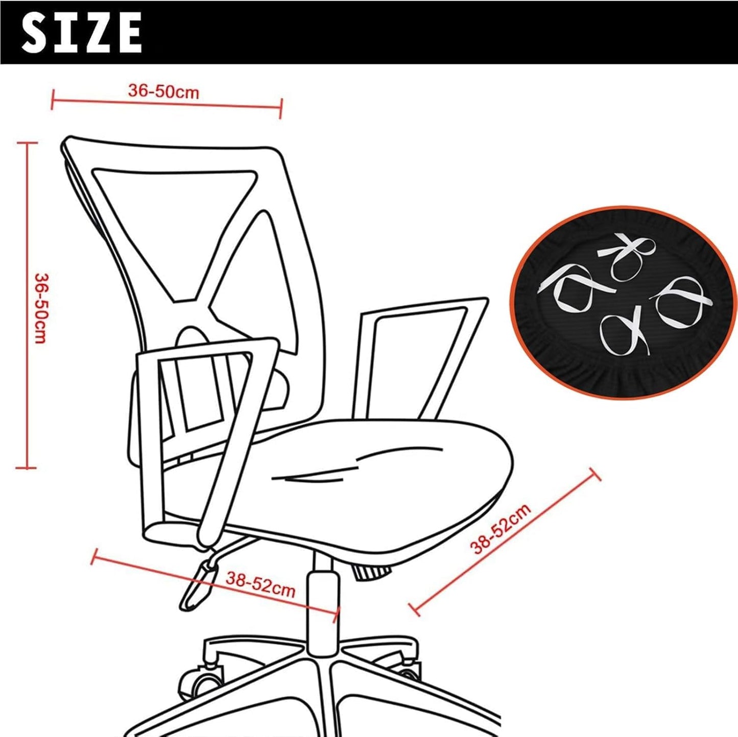DHXYZZB Office Chair Cover 2 Piece Protective Stretchable Chair Seat Covers Stretch Chair Slipcover