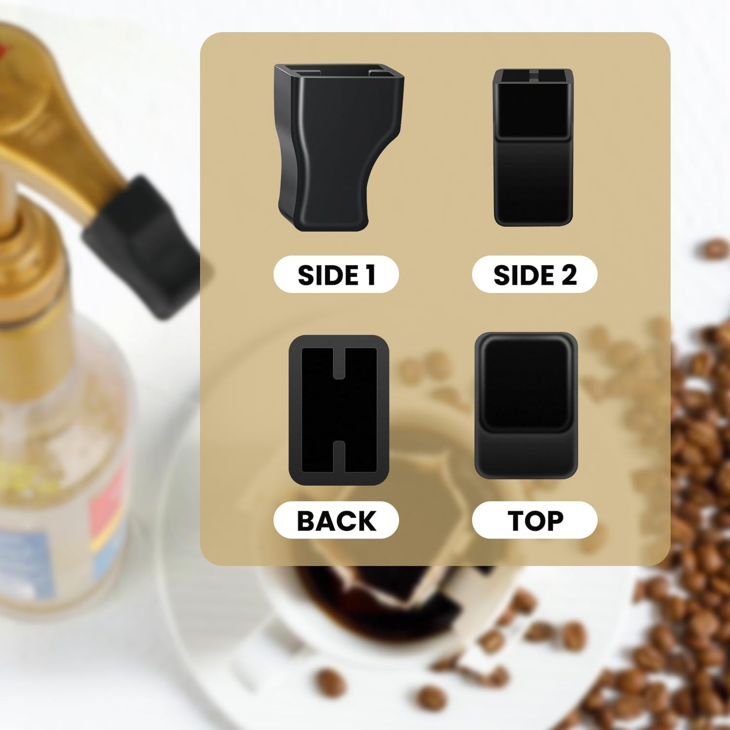 Ktxaby 20Pcs Black Coffee Syrup Pump Tip Covers,Rubber Syrup Caps Fits for Syrup Pump,Oil Liquor Bottle,Pour Dispenser