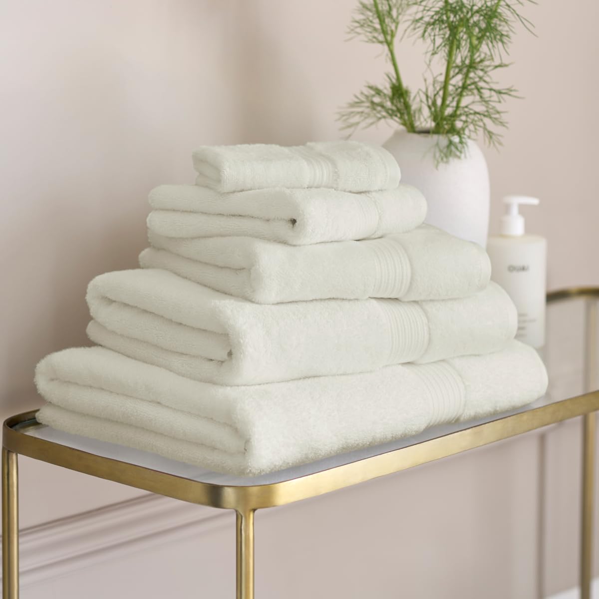 Christy Supreme Hygro 2 Hand Towels Set | Almond | 100% Luxury Supima Cotton | Ultra Soft | Super Absorbent | 650GSM | Plush and Long Lasting
