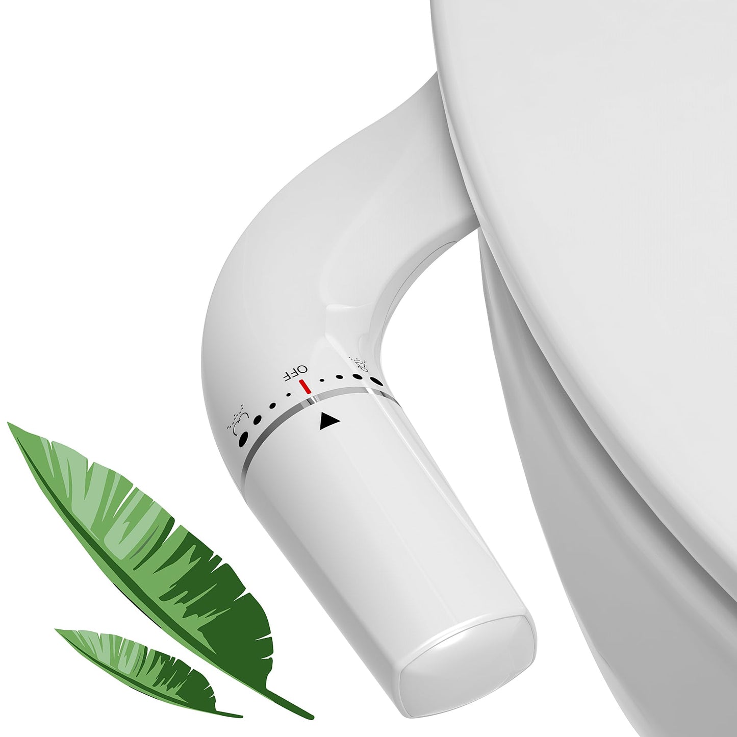 Bidet Attachment for Toilet UK - WITHLENT Ultra-Slim Bidet with Non-Electric Dual Nozzle(Frontal & Rear Wash) Adjustable Water Pressure, Toilet Seat