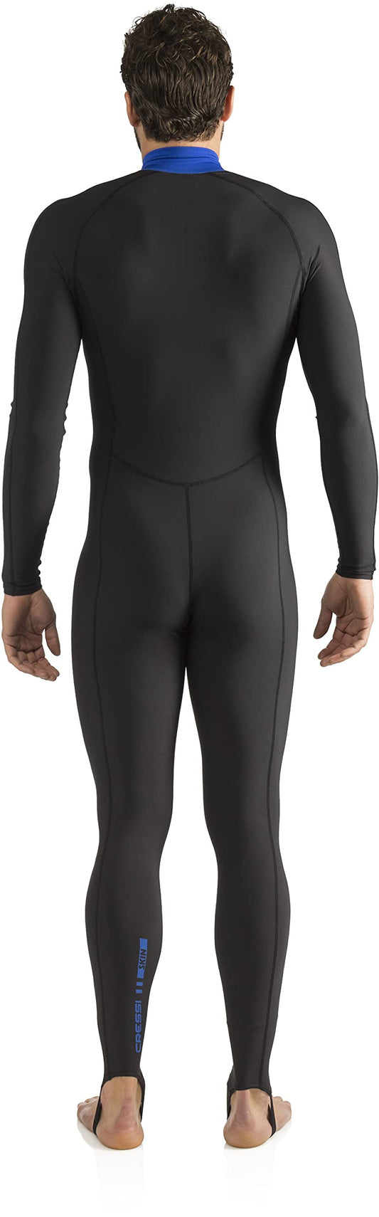 Cressi Men's 1mm One piece wetsuit Skin, Black Blue, XL/5