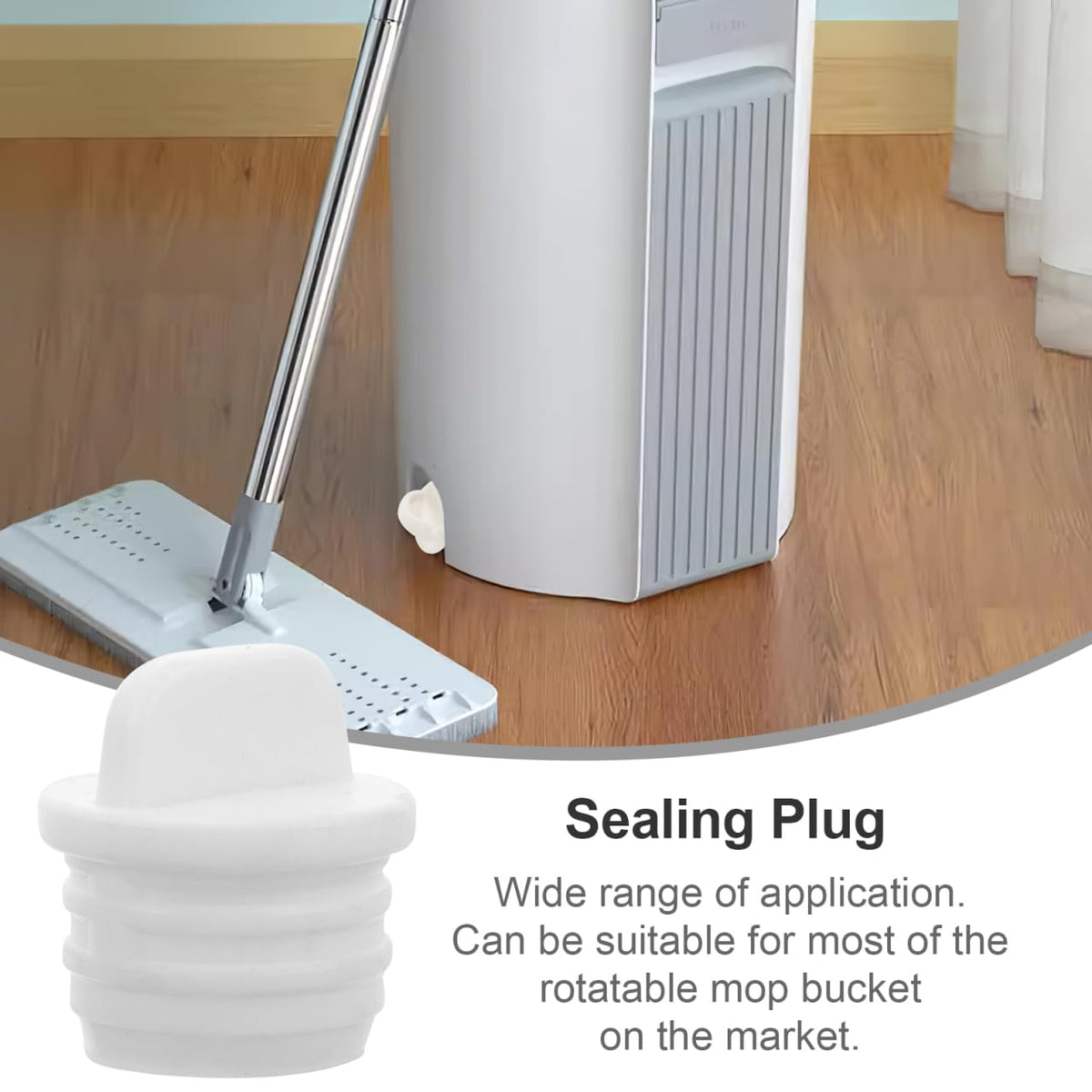 Amosfun 2Pcs Mop Bucket Stopper Plugs Rubber Drain Outlet Sealing Small Leakproof Replacement Accessories 0.98X0.79X0.79In for Cleaning Buckets