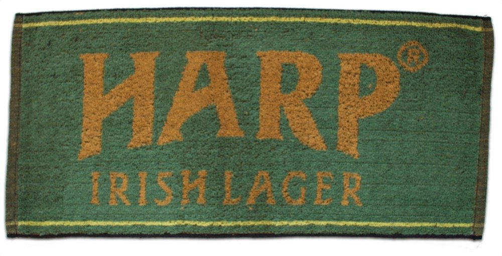 Harp. Lager Cotton Bar Towel 500mm x 250mm pp