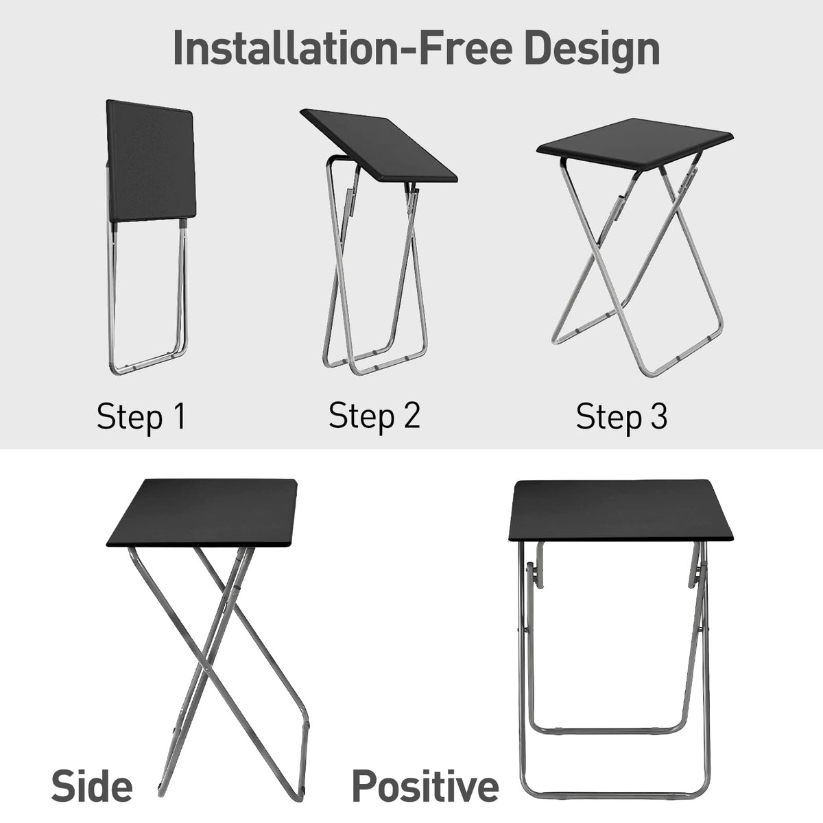 Small Folding Table, Foldable Table, TV Tray Table, Sofa Table, End Table
