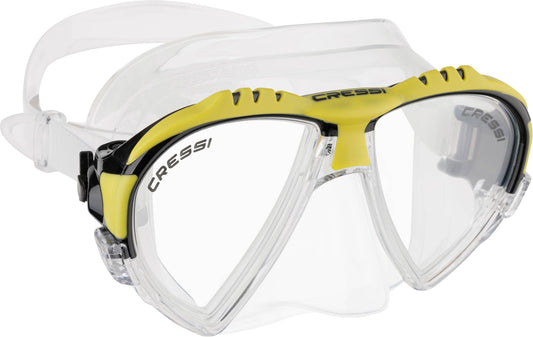 Cressi Adult Matrix & Gamma Mask & Snorkel Set - Clear/Yellow