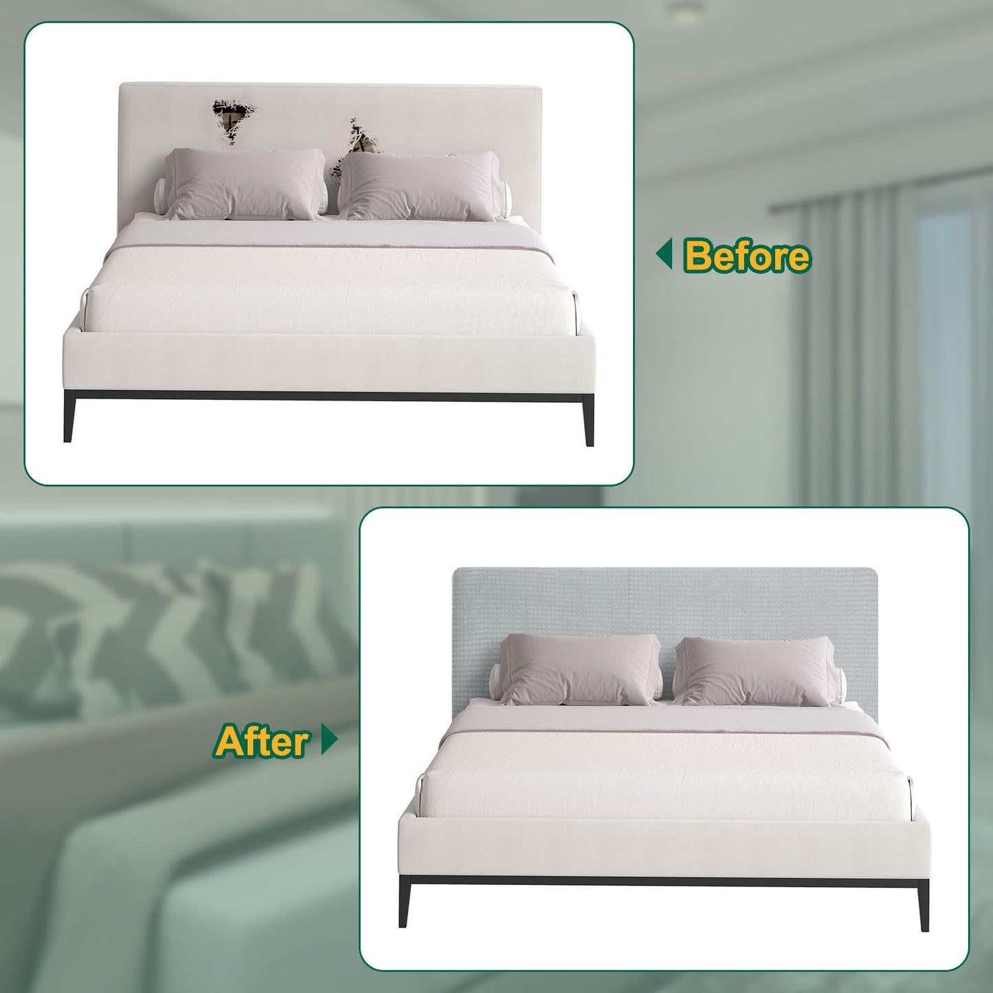 Sourcing Map Stretch Bed Headboard Slipcover, 1.8m Dustproof Protector Cover, Jacquard Furniture Cover for 1.7-1.9m Headboard, Grey