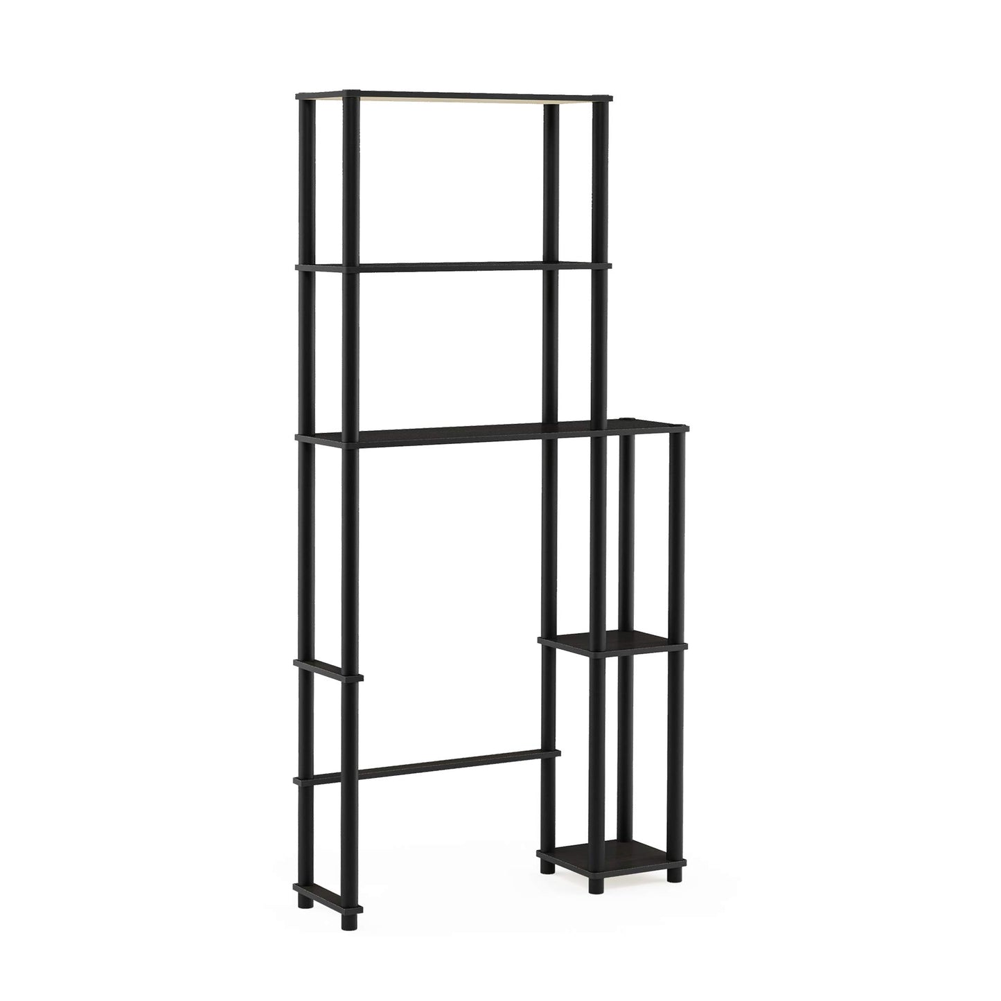 Furinno TURN-N-TUBE Over The Toilet Storage, 5-Shelf Over The Toilet Organizer, Freestanding Space Saver Bathroom Shelf, for Bathroom Organizers and