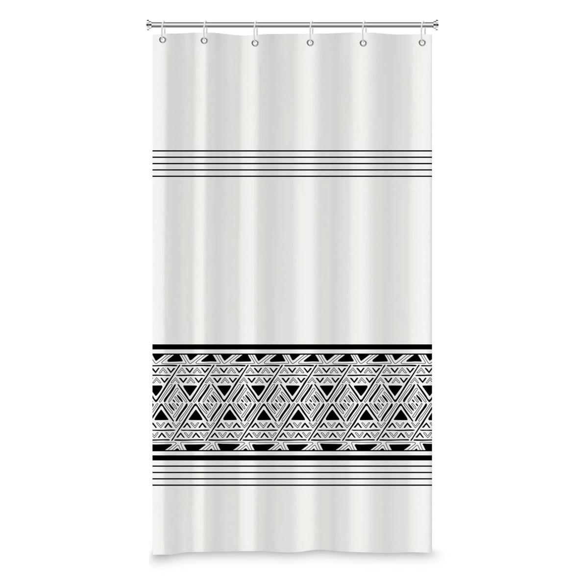 ASDCXZ Stripe Shower Curtain 90x180 cm, Modern Boho Style Rule Black White Geometry Bath Washable Narrow Shower Curtains Polyester Textile Waterproof