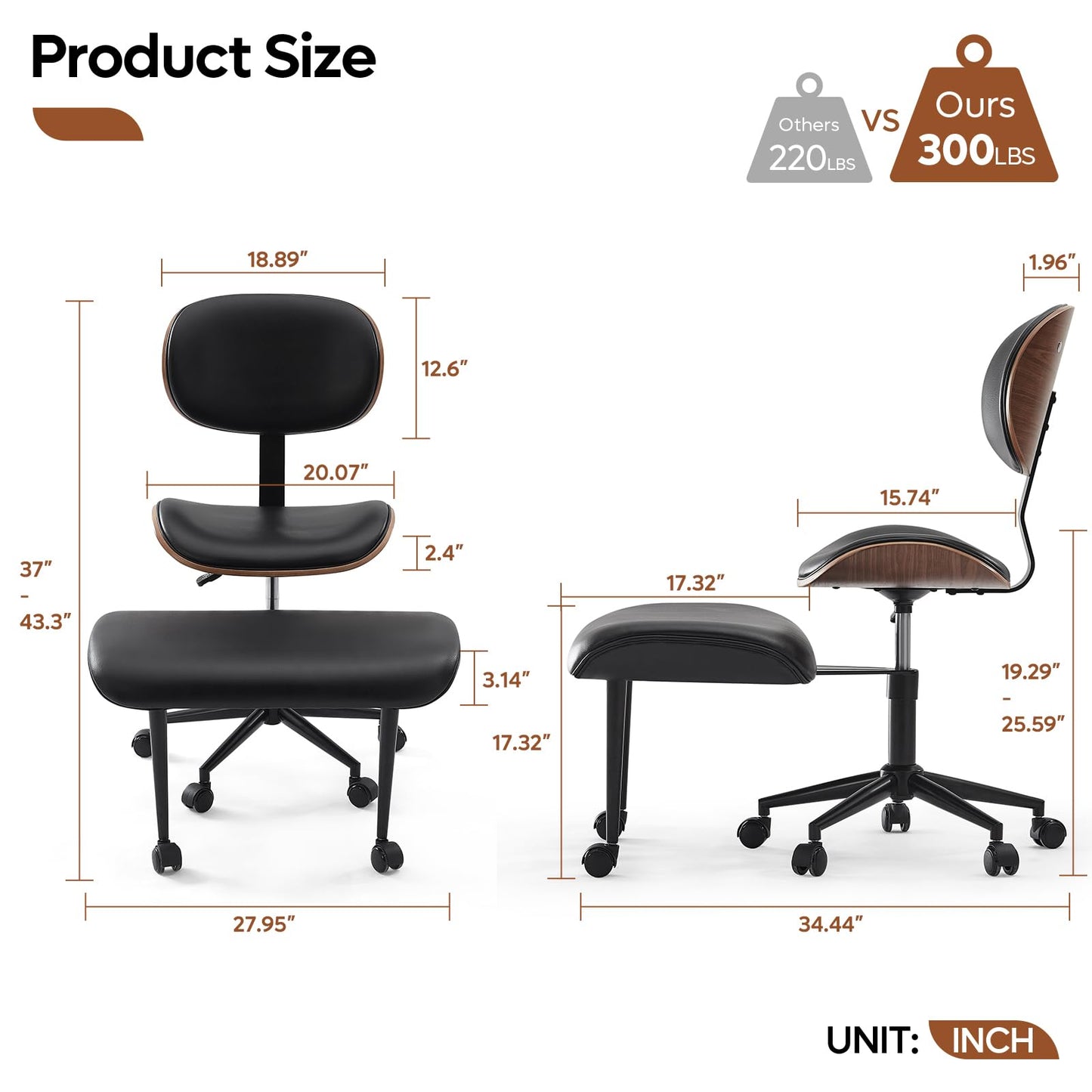 Bestier Cross Legged Office Chair, Criss Cross Chair with Adjustable Arms, 135° Reclining Velet Executive Chair with Wheels