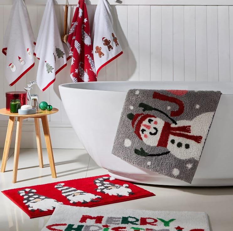 Fusion Christmas - Christmas Trees - 100% Cotton Hand Towel (2 pack) - 50 x 90cm in White, (CXLWETX2ZU)