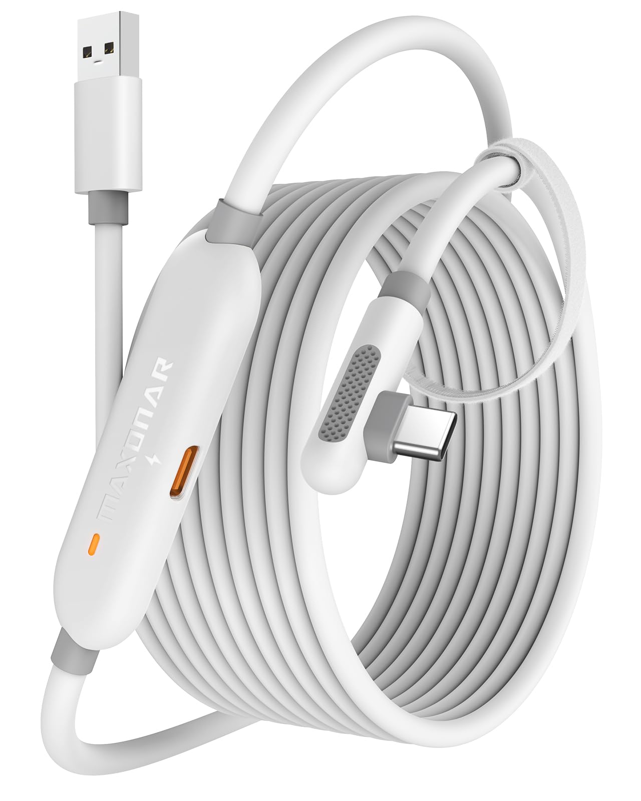 Maxonar VR Charging Link Cable 5m (Next-Gen Chip) USB C Cable Compatible with Meta Quest 3S/Quest 3/Oculus Quest 2/Pico 4 and PC VR Headset Steam VR