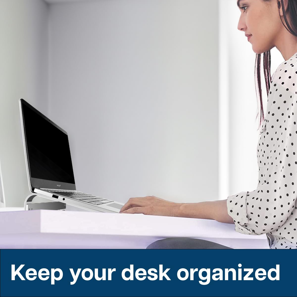 MMOBIEL Laptop Stand - Riser 10 to 18 inches - Ventilated Laptop Holder Universal - Stand for Desk Compatible with MacBook, Notebook, ASUS and more