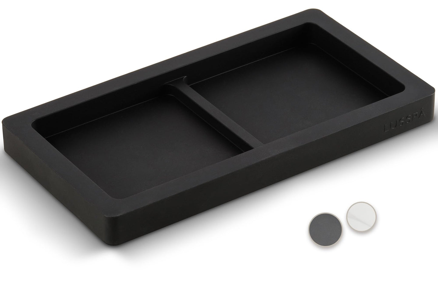 Countertop and Vanity Tray – Small Silicone Tray for Soap Dispenser Bottles, Bathroom Organiser, Dish Soap Holder for Kitchen Counter