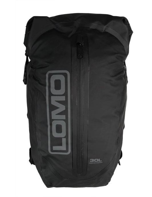 Lomo Dry Bag Daysack 30L - Black Waterproof Rucksack Roll Top Drybag