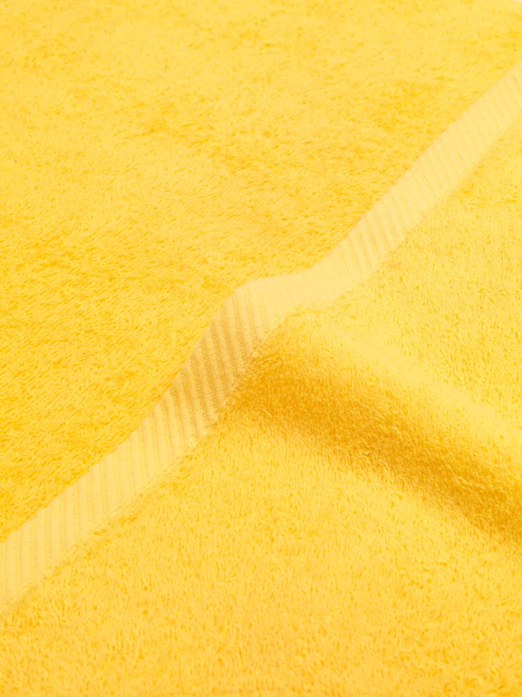 Top Towel - Plus - Large Bath Towels - Bathroom Towels - 2 Face or Bidet Towels - 30 x 50 cm - 100% Cotton - Lemon