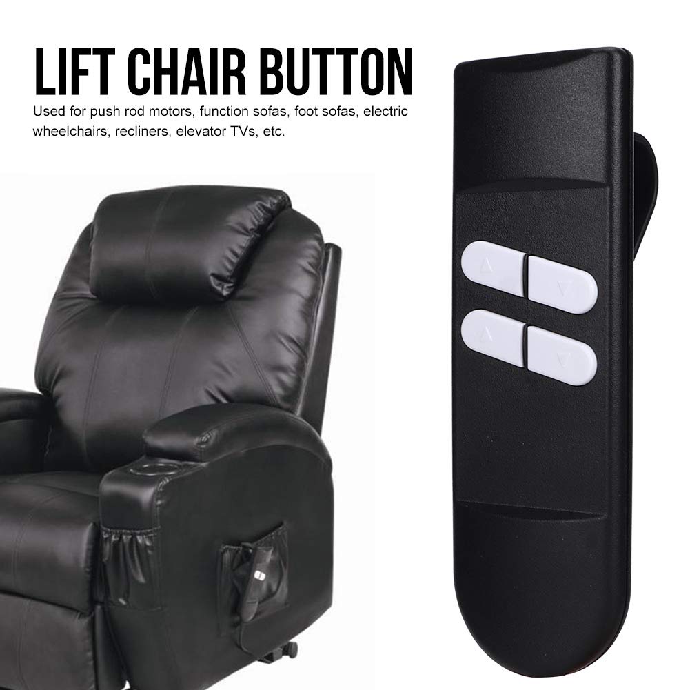 Nikou Recliner Chair Hand Control, Electric Remote Control 4 Button Lift Chair Manual Hand Controller for Lifting Chair Electric Sofa (Black)