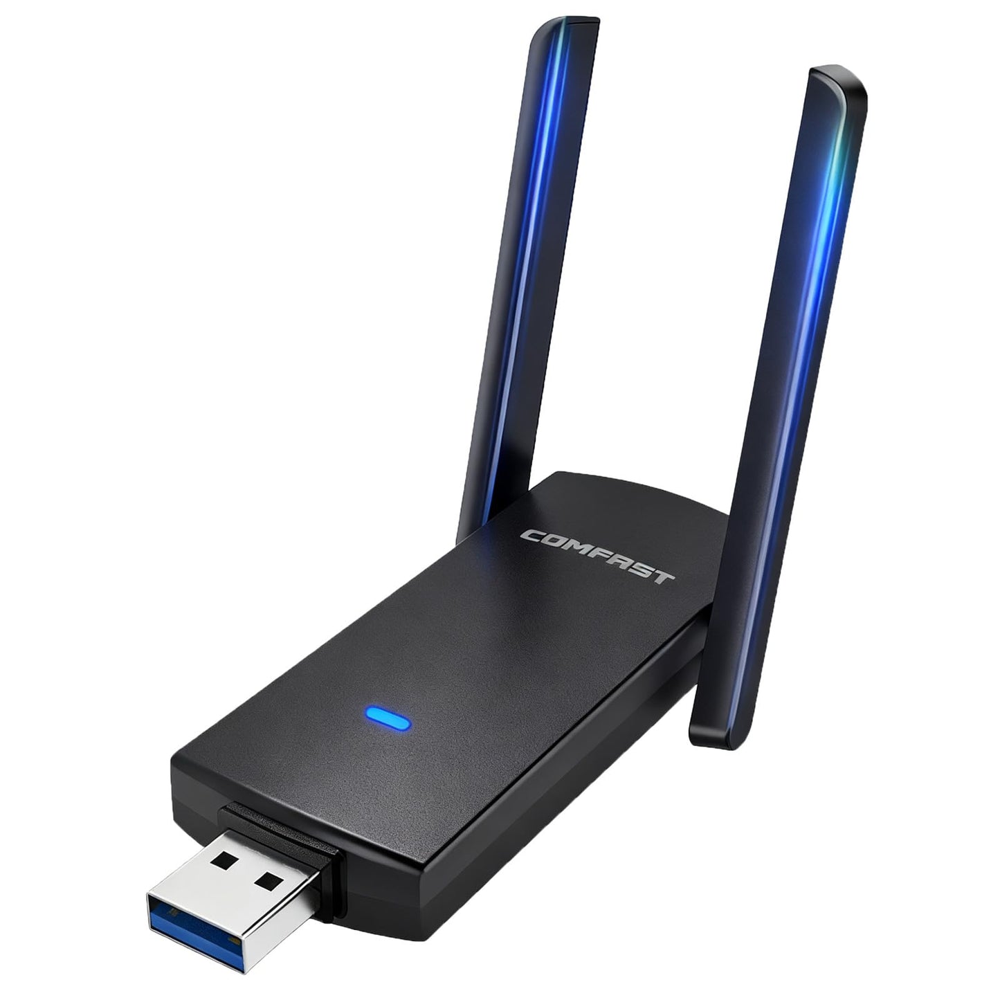 COMFAST AC1300Mbps USB WiFi Adapter, WiFi Dongle, USB 3.0 Dual Band 5GHz/2.4GHz Wireless Network Adapter for Desktop Laptop, Support Windows