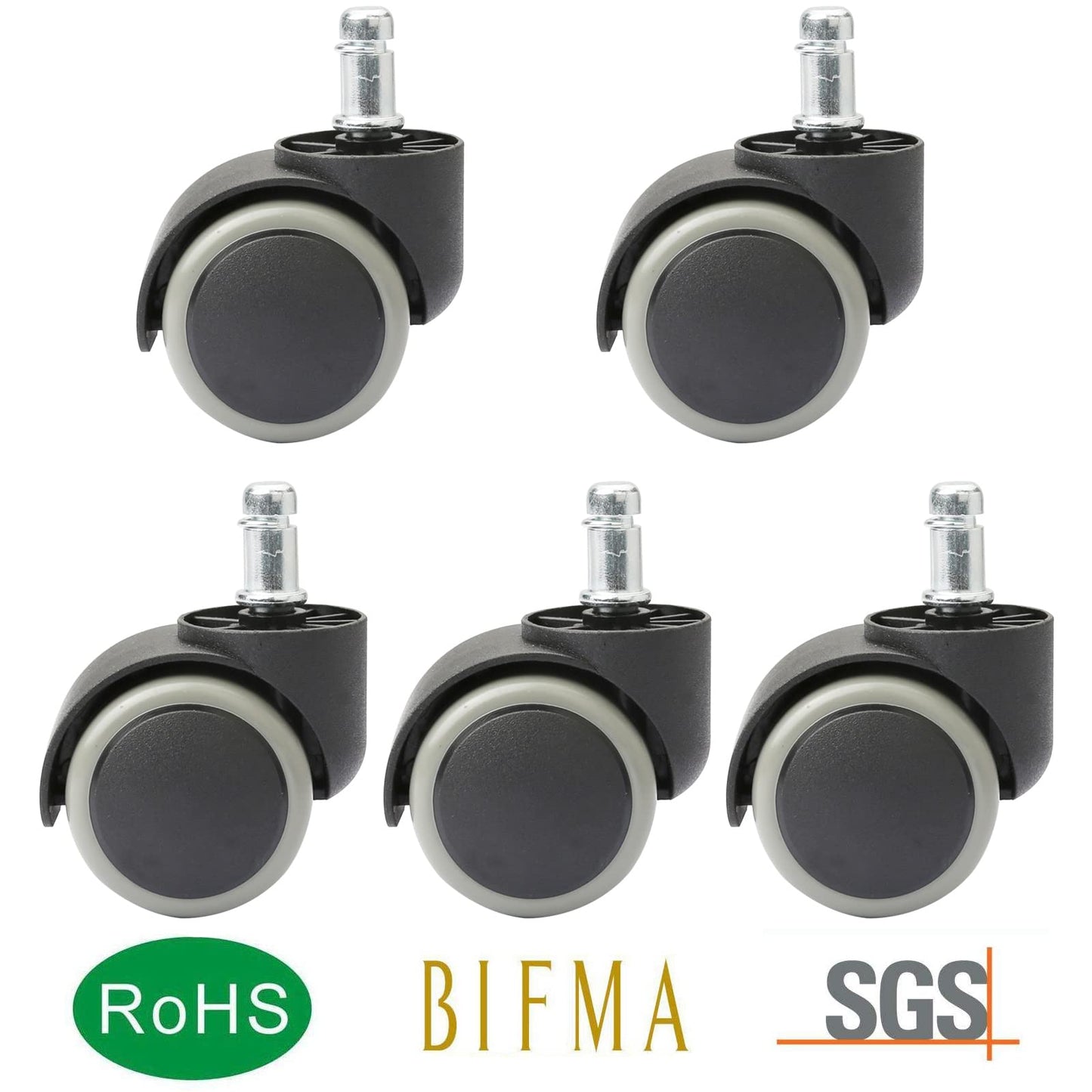 Chair Castors Heavy Duty Chair Wheels heedpeiur 5 Pcs Rubber Castors