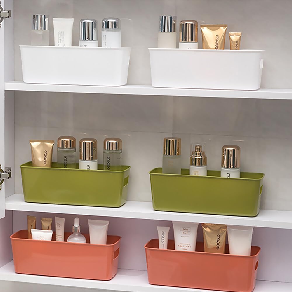 GmeDhc 4 Pack Plastic Storage Box, Storage Basket